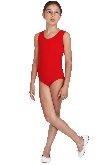 BODY DANZA LYCRA SMANICATO ROSSO BAMBINA